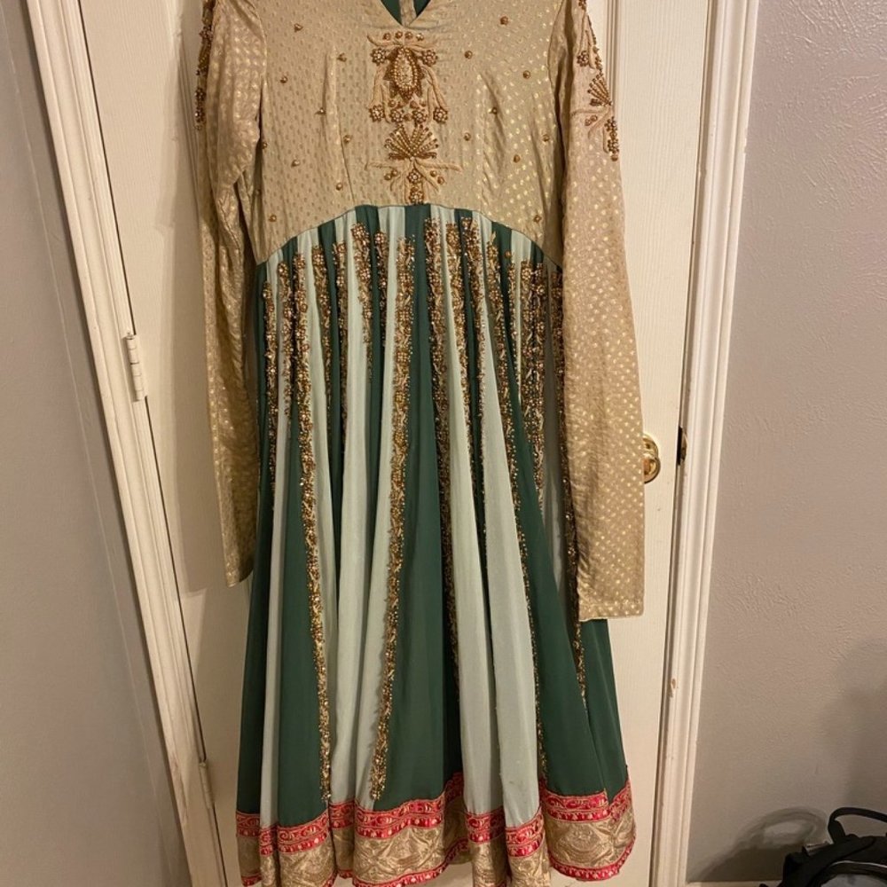 Gorgeous Angrakha Style Paneled Shalwar Kameez